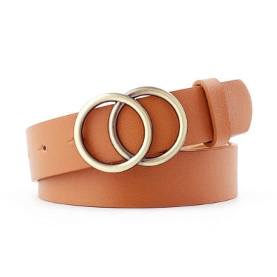 2019 luxury fashion  korean Round buckle belt women casual belt ladies jeans with fashion dress belt belts for women  pants