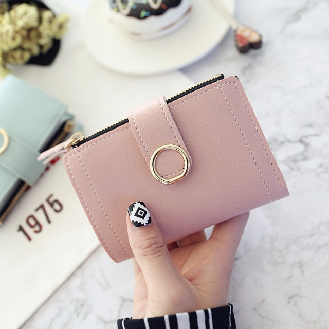 Women Wallets Small Fashion Leather Purse Women Ladies Card Bag For Women Clutch Women Female Purse Money Clip Wallet LSH637