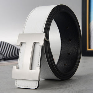 New Luxury Designer Belts Fashion Cowhide Belts Men High Quality Women Genuine Leather Women Belt Smooth Buckle Strap for Jeans