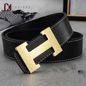 New Luxury Designer Belts Fashion Cowhide Belts Men High Quality Women Genuine Leather Women Belt Smooth Buckle Strap for Jeans