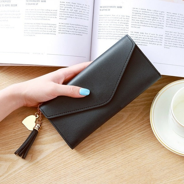 2019 Fashion Womens Wallets Simple Zipper Purses Black White Gray Red Long Section Clutch Wallet Soft PU Leather Money Bag