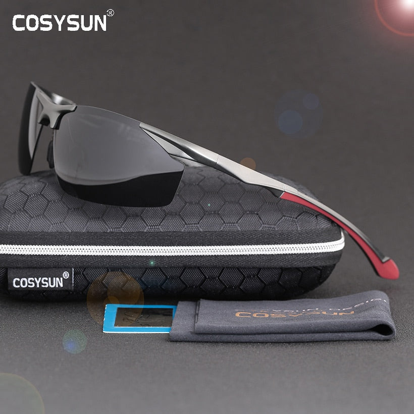 2019 Men Polarized Rimless Aluminum Sunglasses Man Driving glasses HD Polarized Sunglasses Male Goggle Sports Oculos de sol 8585