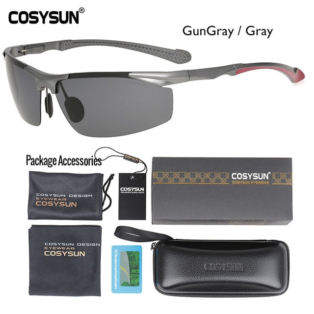 2019 Men Polarized Rimless Aluminum Sunglasses Man Driving glasses HD Polarized Sunglasses Male Goggle Sports Oculos de sol 8585